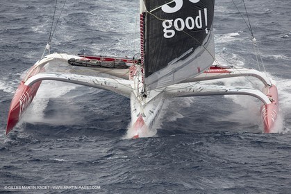 12 09 2012 - Marseille (FRA,13) - Trimaran Sodebo - Thomas Coville - Tentative contre le record de la Méditerranée