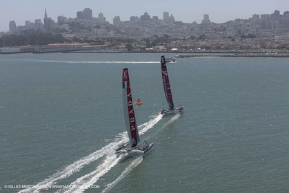 13 07 2013 - San Francisco (USA,CA) - 34th America's Cup - Louis Vuitton Cup - Round Robin - Race Day 4 - Luna Rossa vs ETNZ