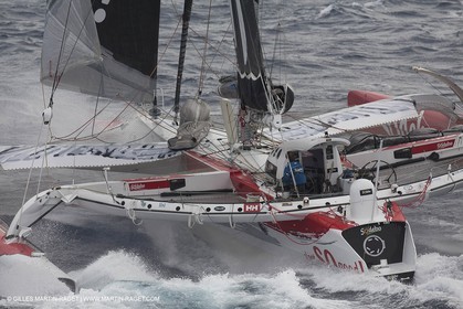 12 09 2012 - Marseille (FRA,13) - Trimaran Sodebo - Thomas Coville - Tentative contre le record de la Méditerranée