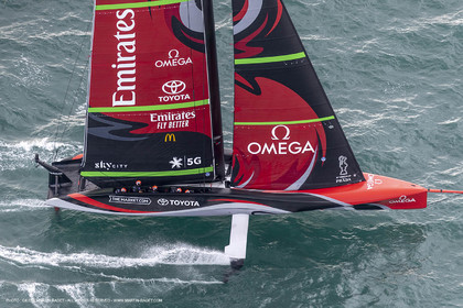 10 12 2020 - Auckland (NZL) - 36th America's Cup - Practice Sessions - Day 2 - Emirates Team New Zealand