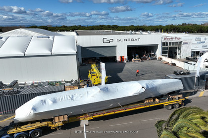 15 02 2022, La Grande Motte (FRA), Gunboat 80  1 hulls delivery