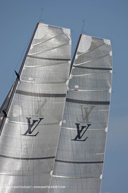 23 01 2009 - Auckland (NZL) -  Louis Vuitton Pacific Series - BMW ORACLE Racing-Tuning up onboard Emirates Team New Zealand yacht