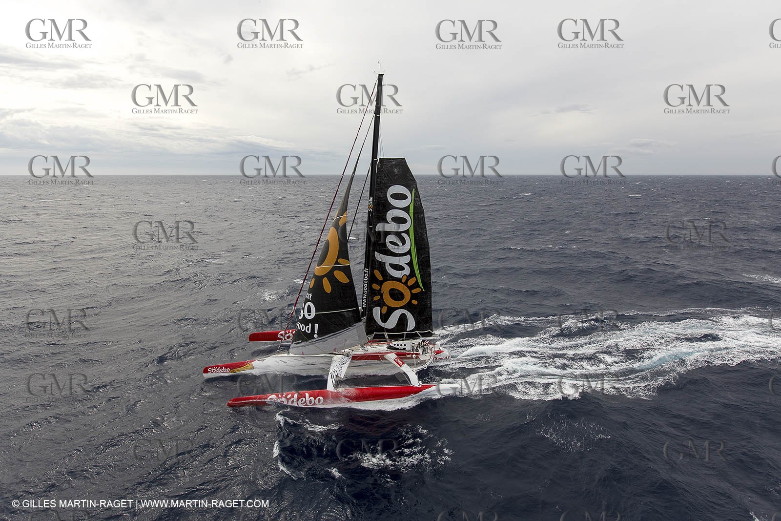 12 09 2012 - Marseille (FRA,13) - Trimaran Sodebo - Thomas Coville - Trans Mediterranée record attempt.