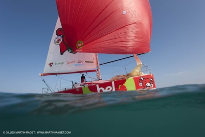 13 03 2010 - La Grande Motte   Port Camargue (FRA) - Groupe Bel - Entraînement Kito de Pavant   Sébastien Audigane en vue de la Transat AG2R 2010