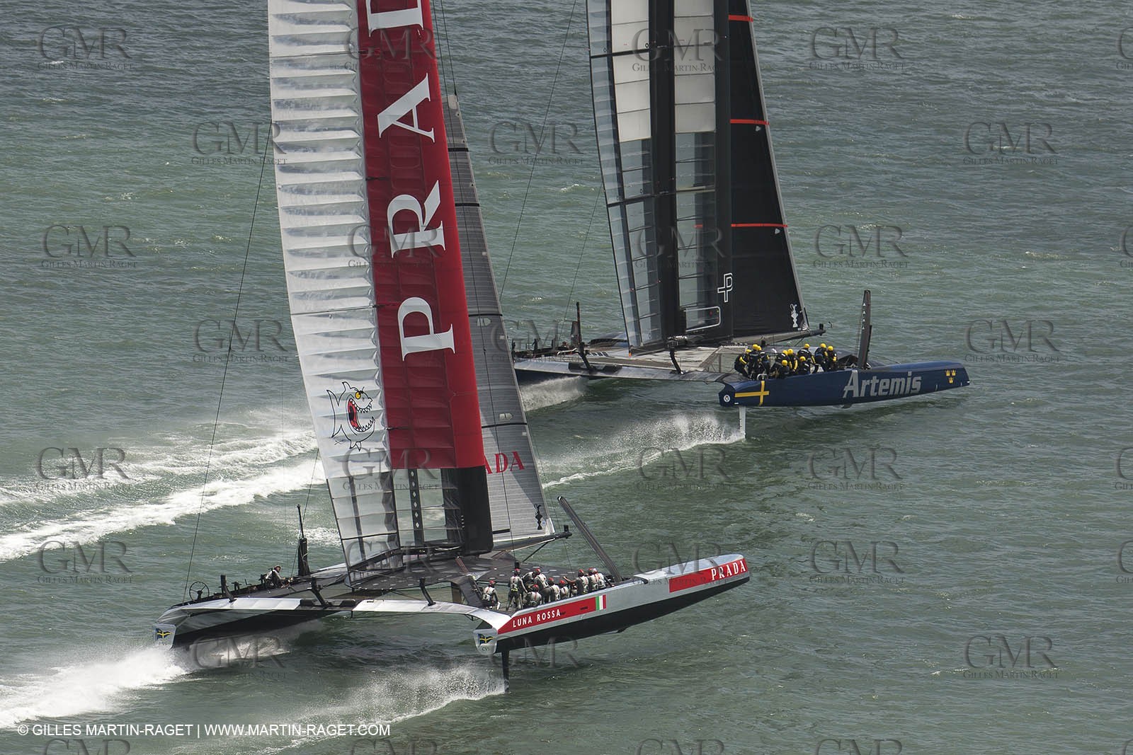 03 08 2013 - San Francisco (USA,CA) - 34th America's Cup - Louis Vuitton Cup - Semi-finals - Luna Rossa vs Artemis Racing - Race 1