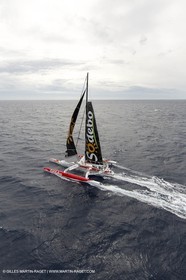 12 09 2012 - Marseille (FRA,13) - Trimaran Sodebo - Thomas Coville - Tentative contre le record de la Méditerranée