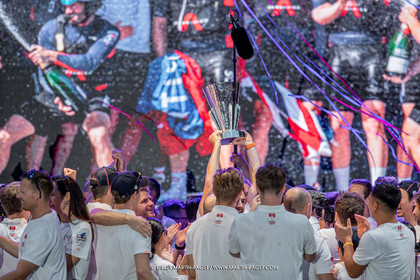 04 10 2024, Barcelona (ESP), 37th America's Cup, Louis Vuitton Cup Final, Race Day 7 , Prizegiving