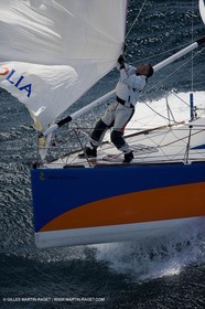 06-26-2007 - FIGARO II - THEOLIA - Skipper : Robert Nagy - Training off Marseille (south France) with strong wind conditions