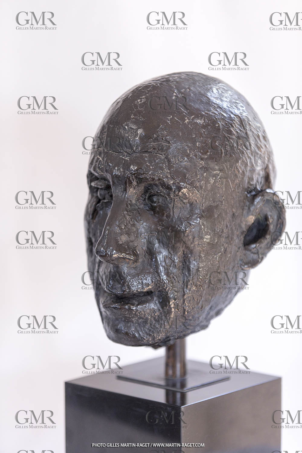 06 03 2016, Saint Etienne du Grès (FRA,13), Oeuvre de Germaine Richier, buste Le Guerrier, 1945, 5 8