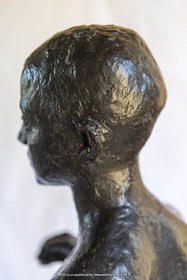 06 03 2016, Saint-Etienne du Grès (FRA,13), Oeuvre de Germaine Richier, Loretto I 1934, Bronze patiné foncé, Numéroté 4 6, fondeur Susse, Paris, 160 x 52 x 35 cm, Collection particulière