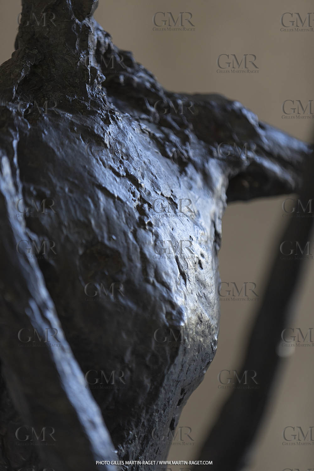 05 08 2019, Marseille (FRA,13), Oeuvre de Germaine Richier, Don Quichotte 1950-1951, Bronze patiné foncé, Epreuve d'exposition, Fondeur : Susse, Paris, 225 x 97 x 61 cm, Collection famille Germaine Richier