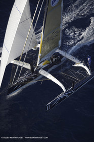 05 11 2006 - Pointe à Pitre Guadelupe (FRA) - Route du Rhum 2006 arrival - overall winner Lionel Lemonchois (Gitana 11)