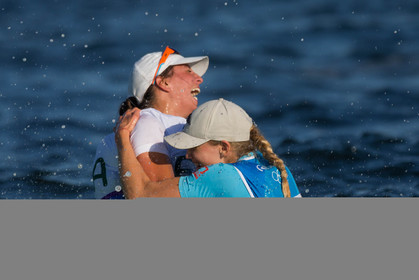 14 08 2016, Rio de Janeiro (BRA), 2016 Olympic Games, Sailing, RSX Women medal race, Charline Picon (FRA), gold medalist