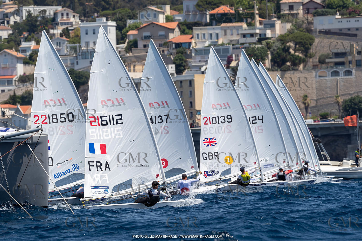 15 07 2023, Marseille (FRA), Paris 2024 Olympic Games Sailing Test Event, Day 6, Ilca 7 Medal race