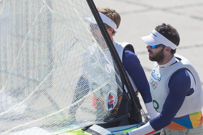 16 08 2016, Rio de Janeiro (BRA), 2016 Olympic Games, Sailing, 49er, Julien d'Ortoli, Noe Delpech