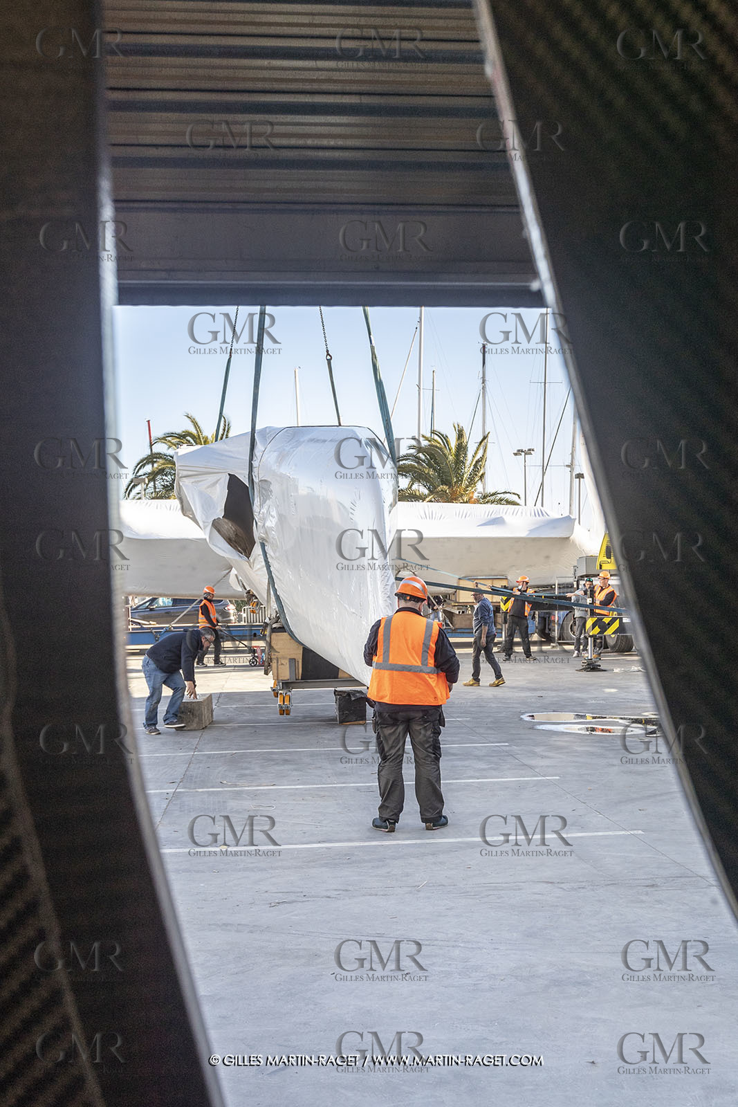 15 02 2022, La Grande Motte (FRA), Gunboat 80  1 hulls delivery