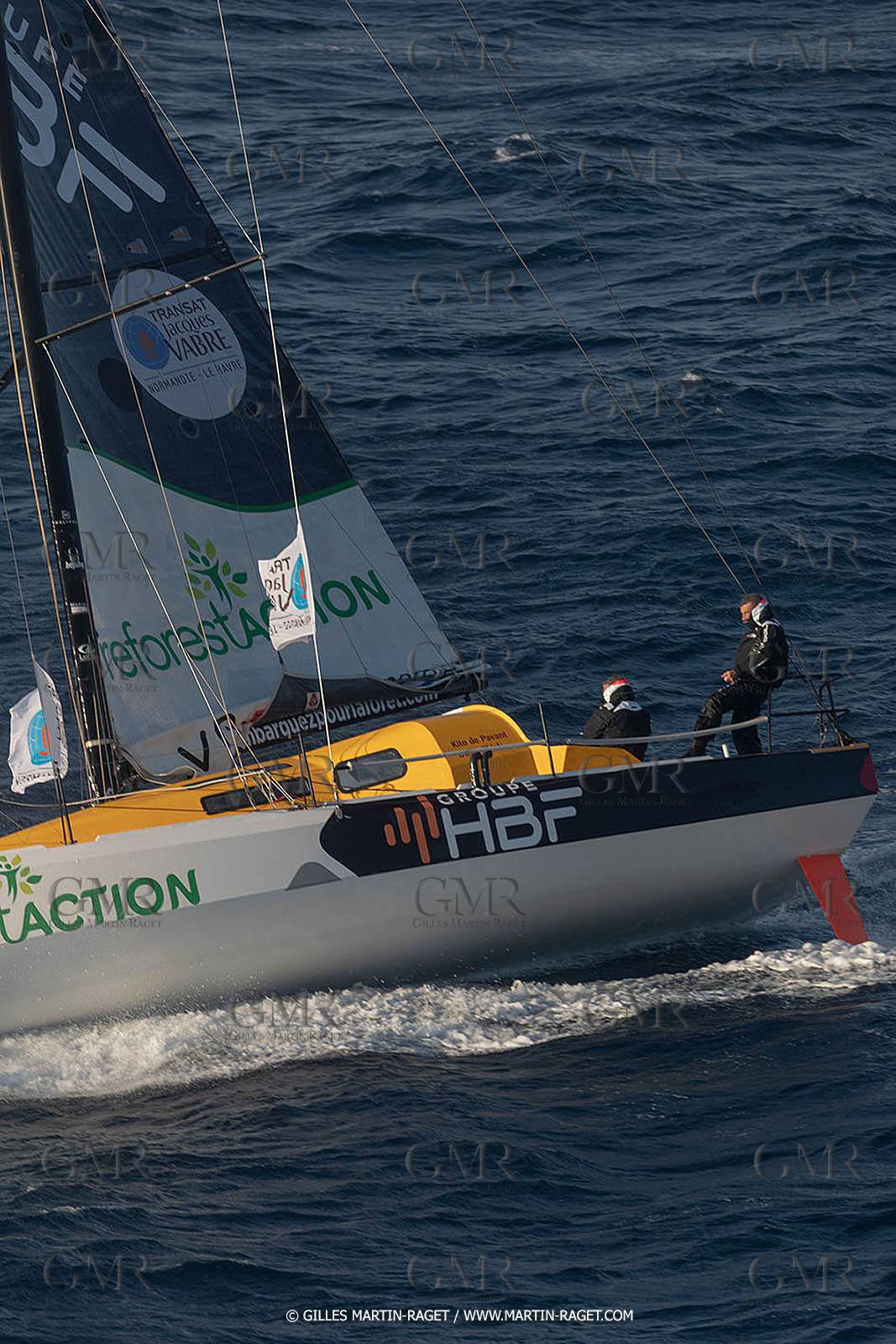 27 08 2021, Marseille (FRA), Transat Jacques Vabre 2021, Class 40, HBF-Reforest'Action (Kito de Pavant, Gwen Gbick)