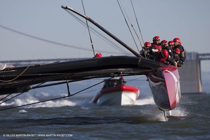 11 02 2013 - San Francisco (USA) - 34th America's Cup - Artemis Racing AC72 training