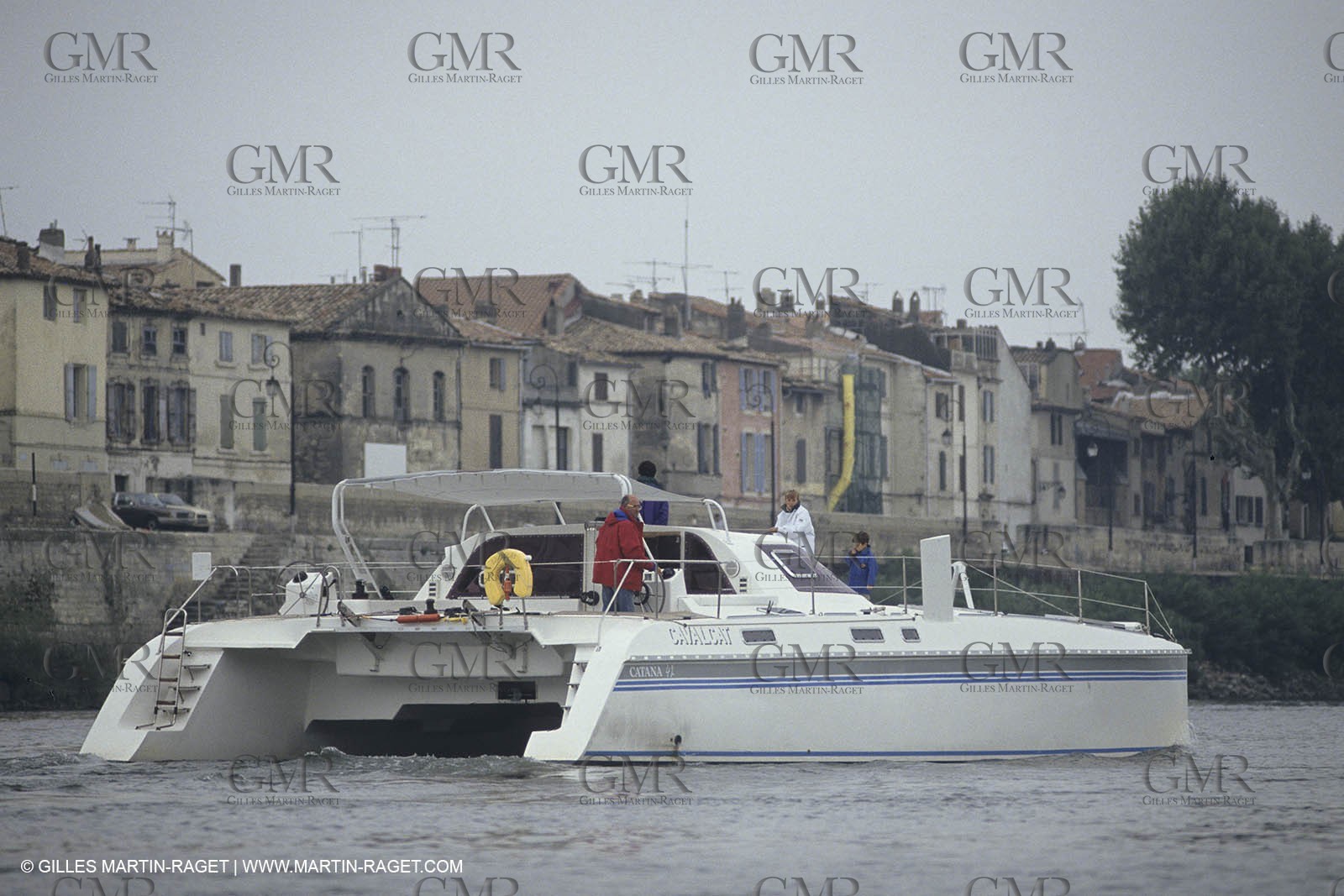 France, Provence, Camargue, Cruising on the Rhone river