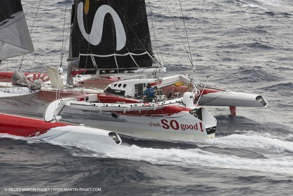 12 09 2012 - Marseille (FRA,13) - Trimaran Sodebo - Thomas Coville - Tentative contre le record de la Méditerranée