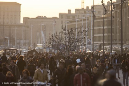 02 02 2013,  Marseille, FRA, 13, Inauguration de l'ombrière et du Vieux Port semi-piétonnier