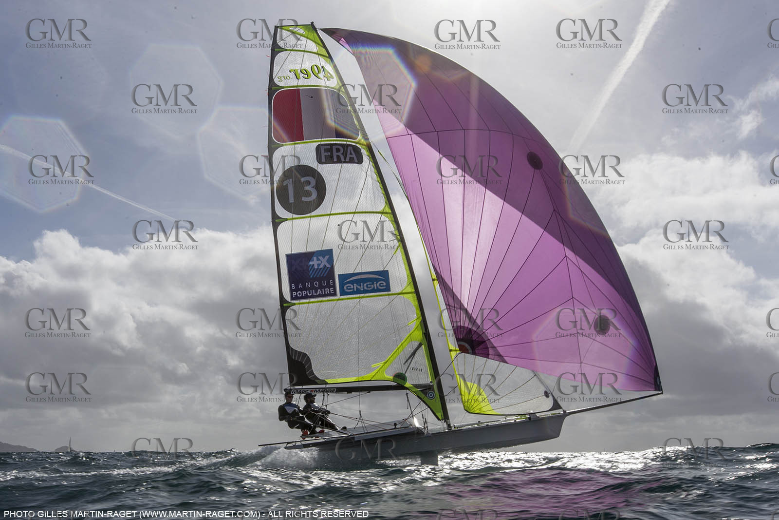 04 03 2016, Marseille (FRA,13), Olympic Sailing, 49er, french representatives Julien D'Ortoli Noë Delpech training
