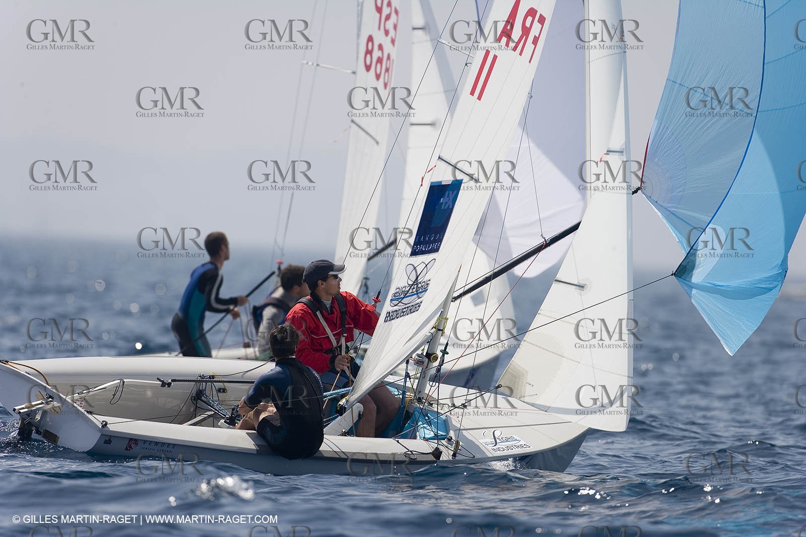 24 04 2007 - 2007 Semaine Olympique Française - Hyères (South of France) - Day 3 - Team France - 470 Homme - Bonnaud-Bonnaud