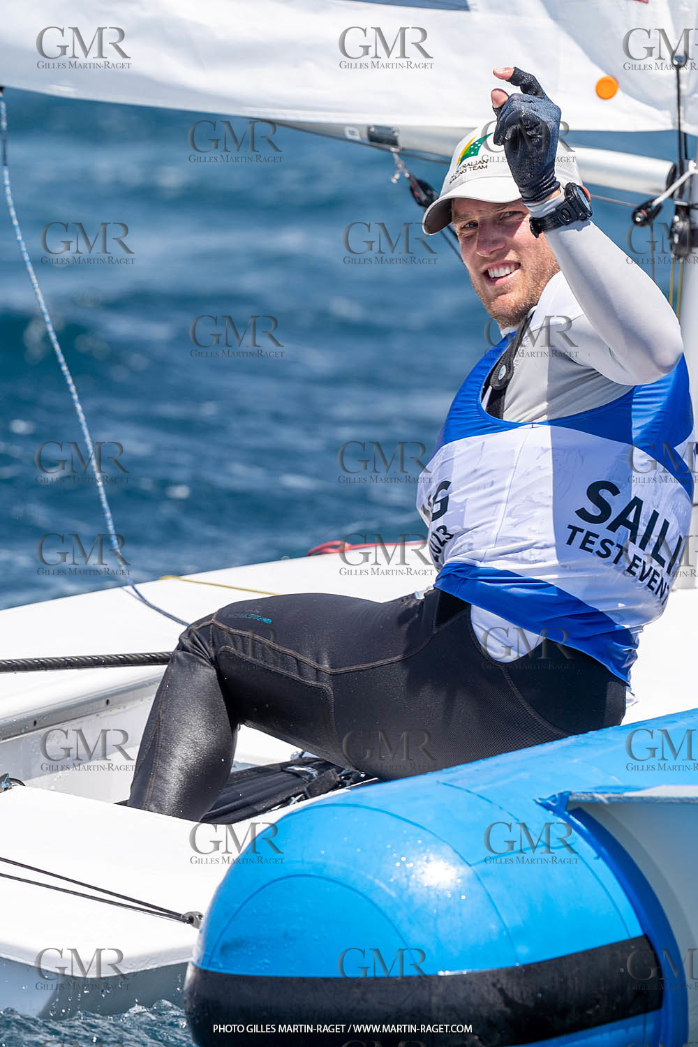 15 07 2023, Marseille (FRA), Paris 2024 Olympic Games Sailing Test Event, Day 6, Ilca 7 Medal race