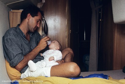 Voile, croisière, personnages, enfants à bord