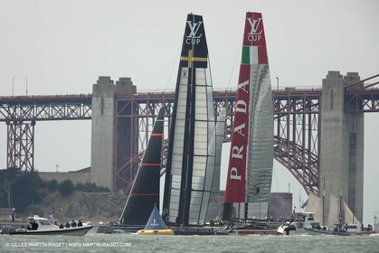 07 08 2013 - San Francisco (USA,CA) - 34th America's Cup - Louis Vuitton Cup - Semi-finals - Luna Rossa vs Artemis Racing - Race 2