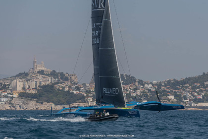 18 05 2022, Marseille (FRA), APremière navigation du trimaran Ultim SVR LAZARTIGUE à Marseille