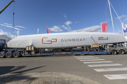 15 02 2022, La Grande Motte (FRA), Gunboat 80  1 hulls delivery