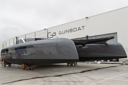 21 07 2020, La Grande Motte (FRA), Gunboat, Gunboat 68 SeaTilt out of the shed