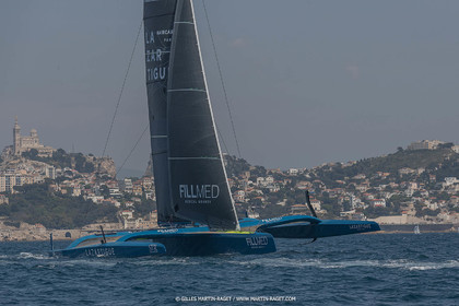 18 05 2022, Marseille (FRA), APremière navigation du trimaran Ultim SVR LAZARTIGUE à Marseille