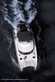 Motor boat running