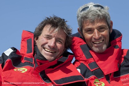 13 03 2010 -  La Grande Motte   Port Camargue (FRA) - Groupe Bel - Kito de Pavant   Sebastien Audigane training for Transat AG2R