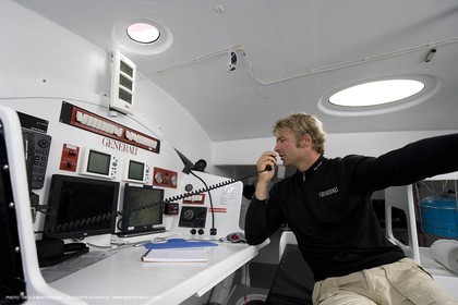 11 10 2007 - Bénodet (Fra, 29) - Monocoques IMOCA - Transat Jacques Vabre - A bord de GENERALI avec Yann Eliès et Sébastien Audigane