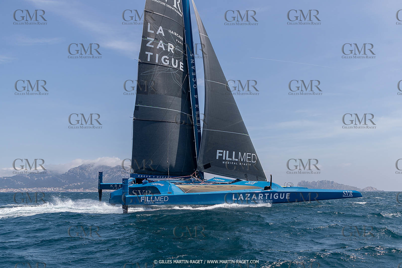 18 05 2022, Marseille (FRA), APremière navigation du trimaran Ultim SVR LAZARTIGUE à Marseille