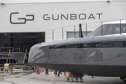 21 07 2020, La Grande Motte (FRA), Gunboat, Gunboat 68 SeaTilt out of the shed