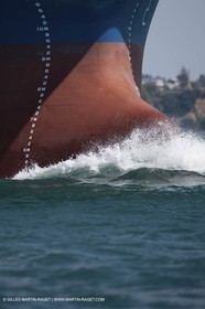 23 01 2009 - Auckland (NZL) - Louis Vuitton Pacific Series - BMW ORACLE Racing - Tuning up onboard Emirates Team New Zealand yacht