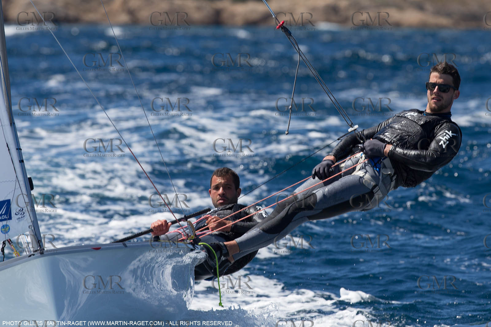 25 04 2016, Hyères (FRA,83), Jeux Olympiques Rio 2016, voile, 470, Sofian Bouvet   Jeremie Mion, SFS Voile