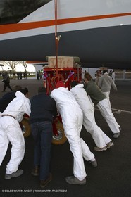 Vannes - Chantier Multiplast - 1ère Mise à l'eau Orange II