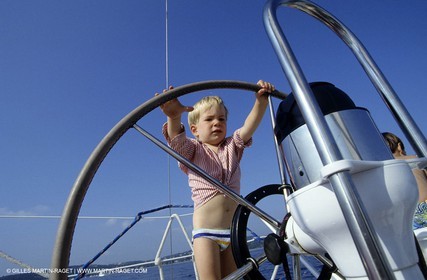 Voile - Croisière - Personnage - Barre