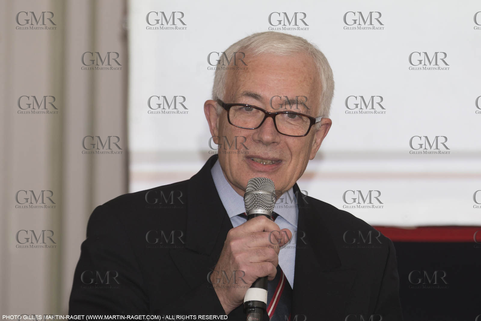 22 02 2016, Paris (FRA), 35th America's Cup, Groupama Team France announces Norauto as official partner at Yacht Club de France, Yves Lagagne, Pdt Yacht Club de France