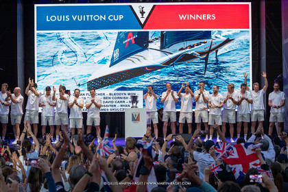 04 10 2024, Barcelona (ESP), 37th America's Cup, Louis Vuitton Cup Final, Race Day 7 , Prizegiving