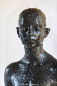 06 03 2016, Saint-Etienne du Grès (FRA,13), Oeuvre de Germaine Richier, Loretto I 1934, Bronze patiné foncé, Numéroté 4 6, fondeur Susse, Paris, 160 x 52 x 35 cm, Collection particulière