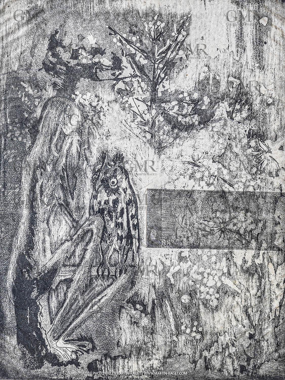 12 07 2020, St Rémy de Provence (FRA, 13) Oeuvre Germaine Richier, gravure