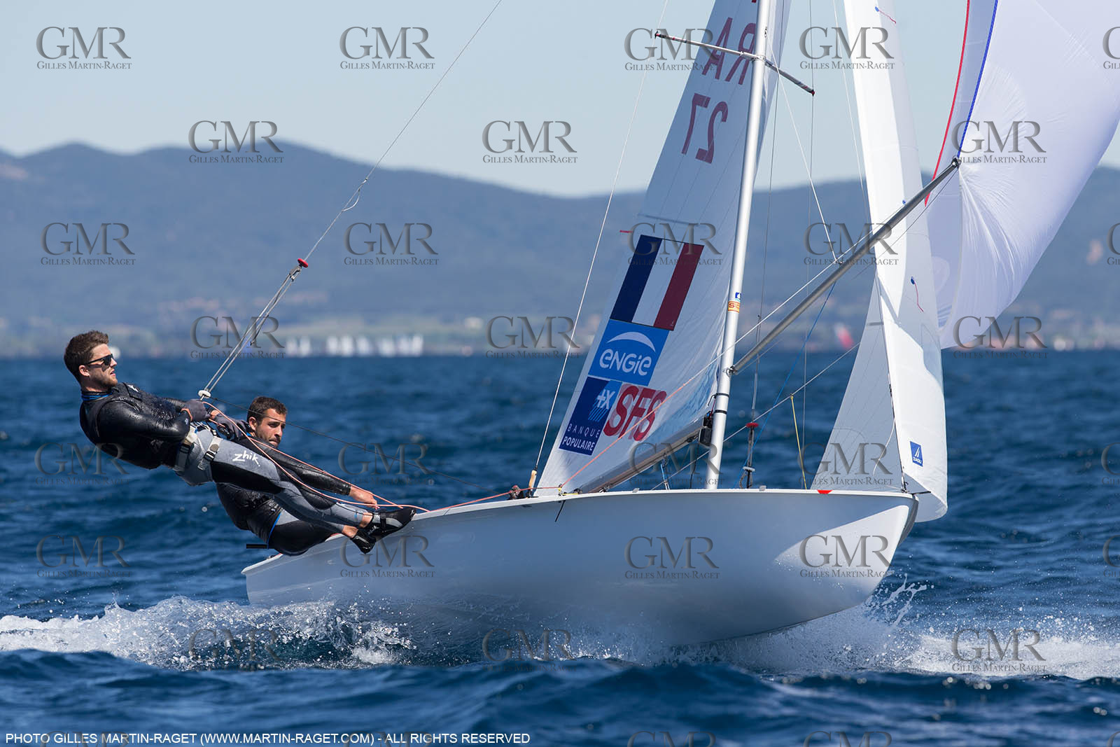 25 04 2016, Hyères (FRA,83), Jeux Olympiques Rio 2016, voile, 470, Sofian Bouvet   Jeremie Mion, SFS Voile