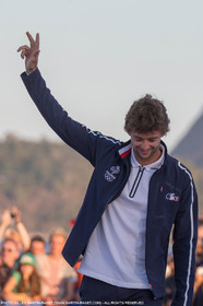 14 08 2016, Rio de Janeiro (BRA), 2016 Olympic Games, Sailing, RSX Men medal ceremony, Pierre Le Coq (FRA) bronze medal