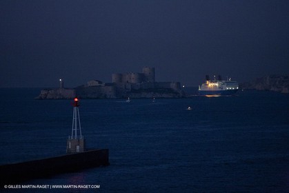 17 02 2012 - Marseille (FRA,13) - Arrival in Marseille harbour onboard ferry Piana (La Meridionale Corp.)
